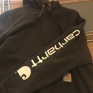 dark brown carhartt hoodie